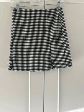 love on a hanger Black & White Gingham Mini Skirt